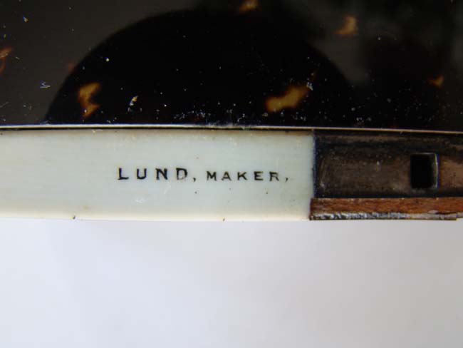 SPECIAL BUYING OPPORTUNITY!! An English Regency period Silver Mounted Tortoiseshell Double Tea Caddy Box circa 1820 signed by the maker "Thomas Lund, 56 & 57 Cornhill, London." — image 3